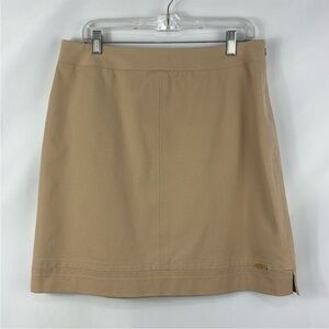 St. John Sport Tan Knee Length A-line Skort- Size 12